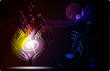 Vektor: music background with key notes music background with key notes