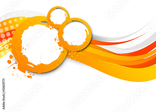 Vector: Abstract wavy orange background Abstract wavy orange background