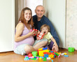 Happy parents and child
