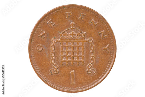 Photo: British one penny coin reverse British one penny coin reverse