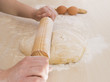 Kneading the Dough on the table