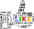 I like button o. icon, social networks concept