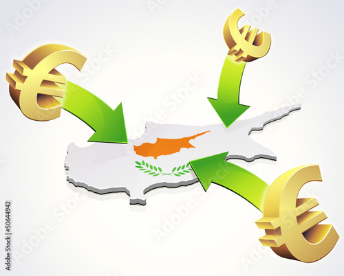 Vector: Arrivée d'Euros à Chypre Arrivée d'Euros à Chypre