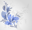 Blue ornament and glowing stars