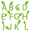 Eco-related decorative alphabet