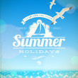 Summer Holidays Vector Emblem ...