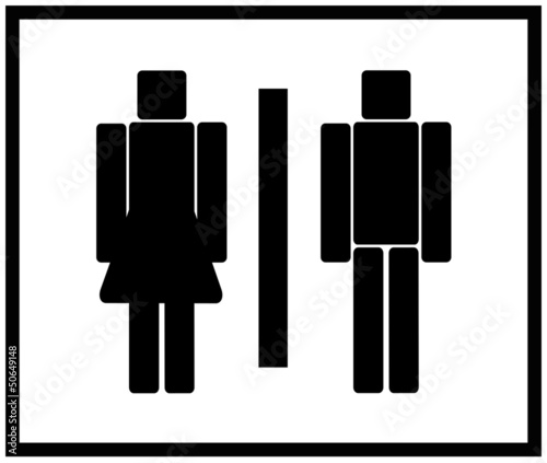 Illustration: VECTOR MAN & WOMAN RESTROOM SIGN VECTOR MAN & WOMAN RESTROOM SIGN