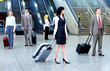 Group of business people in airport.
