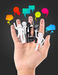 smile fingers for  symbol of social network