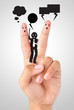 smile fingers for  symbol of social network