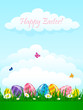 Easter background with eggs