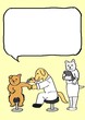 犬の注射、メッセージ