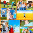 Happy family collage.