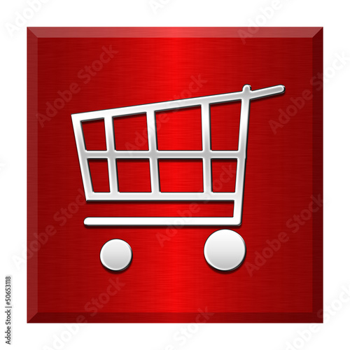 Illustration: Button Icon Edelstahl quadratisch Button Icon Edelstahl quadratisch