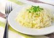 Sauerkraut on white plate