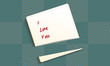 I love you leather card