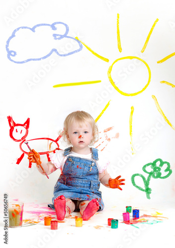Photo: Girl painting Girl painting