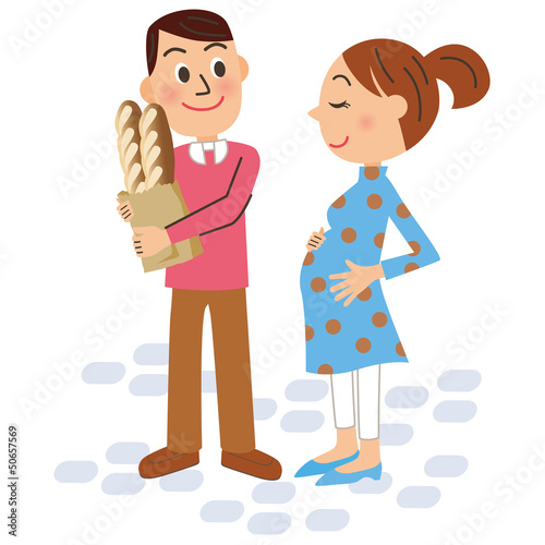 Illustration: 妊婦の女性 妊婦の女性