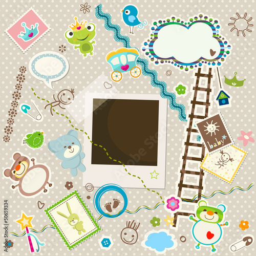 Vector: baby background baby background