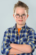 nice boy with glasses