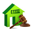 Judges gavel and bank