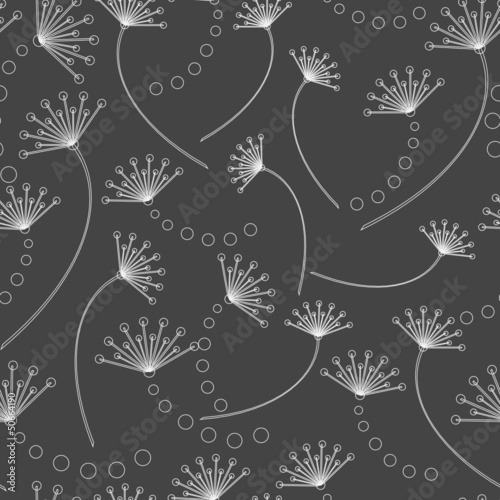 Vector: seamless flowers abstract pattern vector background seamless flowers abstract pattern vector background
