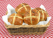 Spicy Easter Buns in Basket
