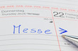 Eintrag im Kalender: Messe