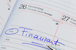 Eintrag im Kalender: Finanzamt