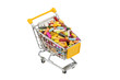 Tabletten mit Einkaufswagen