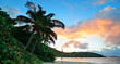 Beach sunset panorama