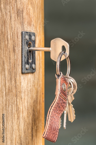 Photo: Keys in a door Keys in a door