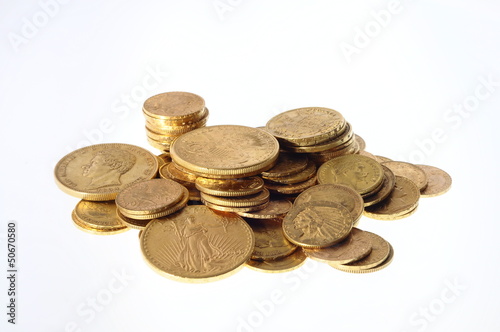 Photo: Lot of Gold coins for saving Lot of Gold coins for saving