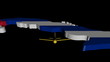 Plane taking off from Cuba map flag animation