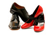 Two shoes isolated on the white background