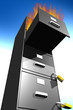 Illustration: File Cabinet Burning File Cabinet Burning
