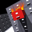 Files on fire (3D)