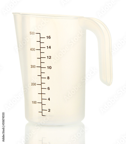 Photo: Measuring cup isolated on white Measuring cup isolated on white