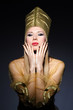 Young model in personification of egyptian beauty