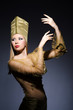 Young model in personification of egyptian beauty