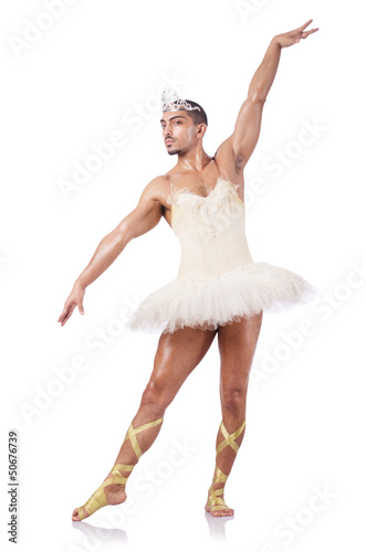 Photo: Muscular ballet performer in funny concept Muscular ballet performer in funny concept