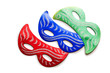 Photo: Carnival masks isolated on the white background Carnival masks isolated on the white background