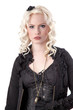 Portrait of a blond woman with curly hair
