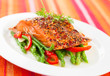Salmon fillet with vegetables