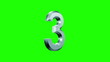 Video: hit parade, counting metallic numerals on a green background hit parade, counting metallic numerals on a green background