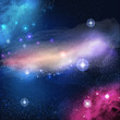 100% Vector  Beautiful Glowing Galaxy