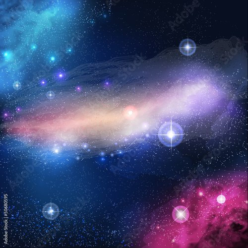 Vector: 100% Vector Beautiful Glowing Galaxy 100% Vector Beautiful Glowing Galaxy
