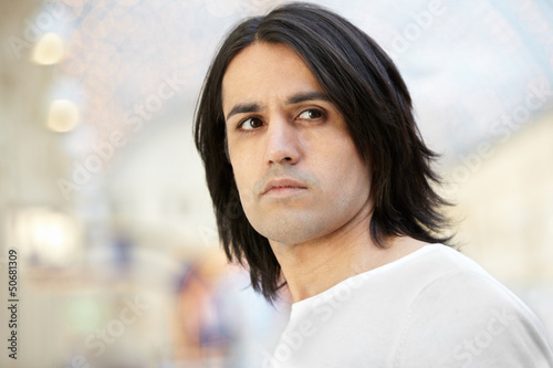 Photo: Portrait of dark-haired brown-eyed man Portrait of dark-haired brown-eyed man