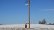 Electrical engineer inspect electric lines
