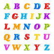 ABC collection. Alphabet 3D Font creative. Isolated Letters.